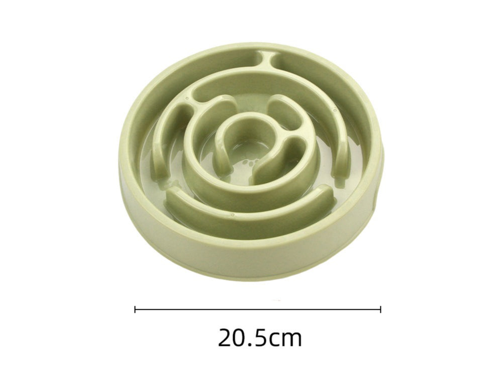Slow Stop Bowl – Anti-Gulp Plastic Dog Feeder for Fast Eaters & Bloat Prevention
