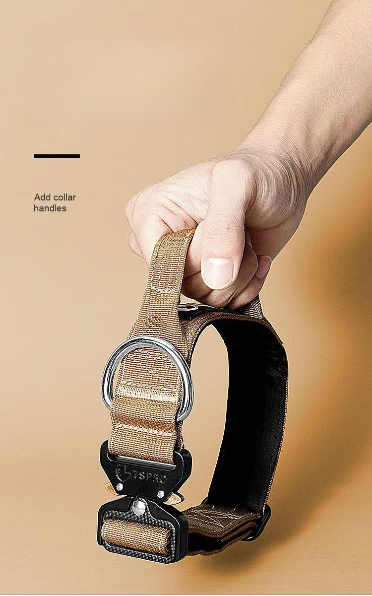 Control Handle Collar – Heavy Duty Anti-Pull Dog Collar with Titanium Steel Buckle for Large Breeds