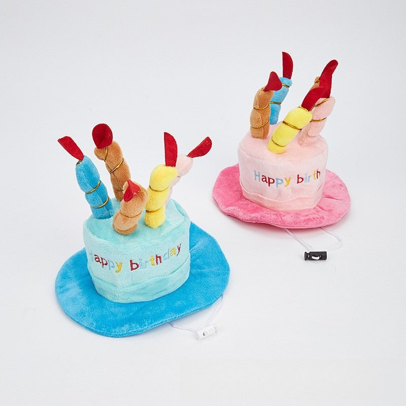 Party Paw Hat – Plush Pet Birthday & New Year Photo Prop Toy