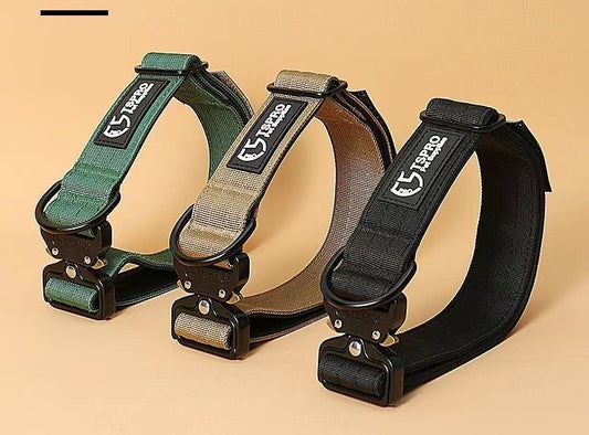 Control Handle Collar – Heavy Duty Anti-Pull Dog Collar with Titanium Steel Buckle for Large Breeds