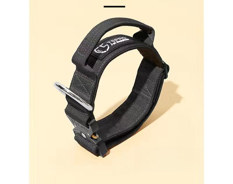 Control Handle Collar – Heavy Duty Anti-Pull Dog Collar with Titanium Steel Buckle for Large Breeds