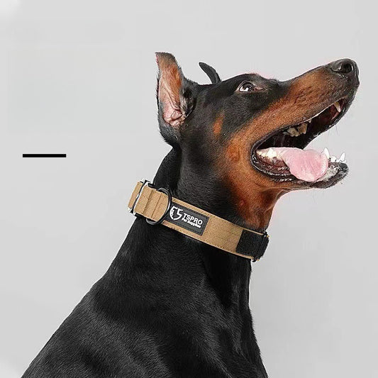 Control Handle Collar – Heavy Duty Anti-Pull Dog Collar with Titanium Steel Buckle for Large Breeds