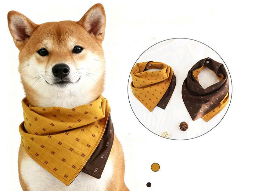 Pet Bandana: Reversible Triangle Scarf & Drool Bib for Dogs & Cats – Adjustable Necktie for All Breeds (S-XXL), Fashionable Everyday Wear, Birthday/Gift Ready