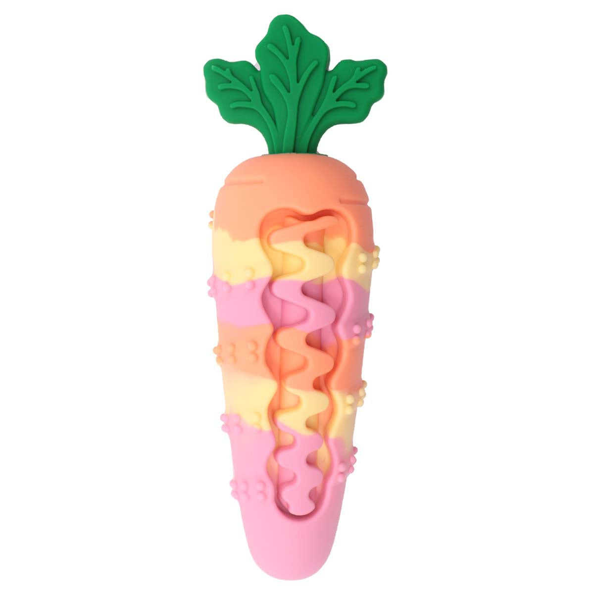 Crunch Carrot – Squeaky Silicone Dog Chew Toy for Boredom Relief & Teeth Cleaning