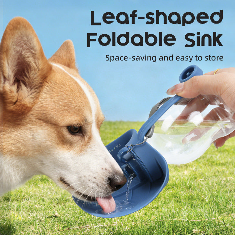New mini pet kettle silicone outdoor drinking water bottle outdoor portable folding bowl