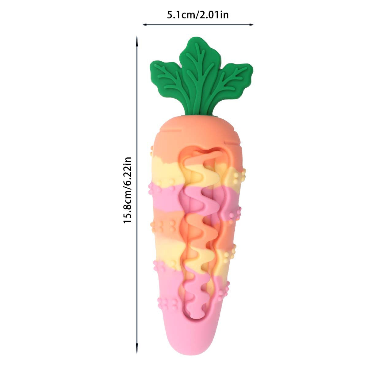 Crunch Carrot – Squeaky Silicone Dog Chew Toy for Boredom Relief & Teeth Cleaning