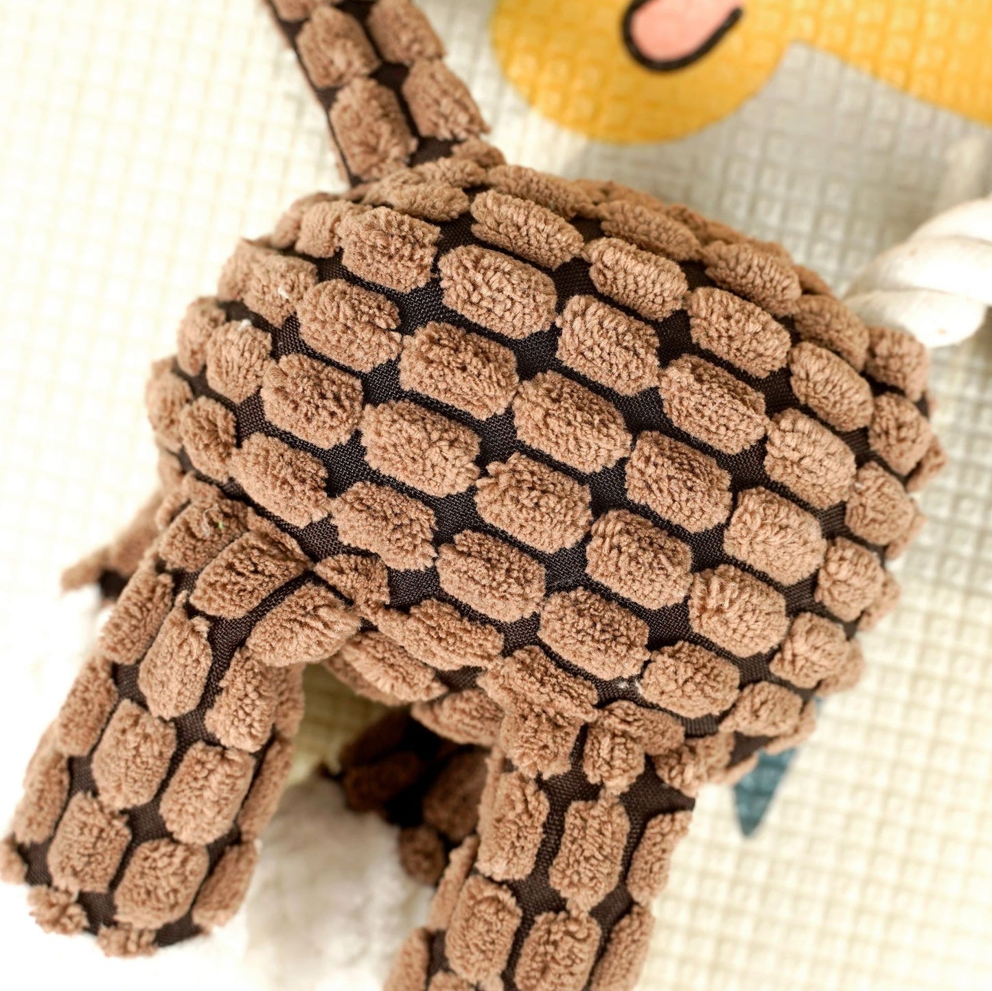Durable Cotton Rope & Plush Squeaky Dog Toy: 2-in-1 Interactive Chew Toy for Teeth Cleaning & Anxiety Relief – Perfect for Puppy Teething, Aggressive Chewers, Cats Love It Too! (Machine Washable)