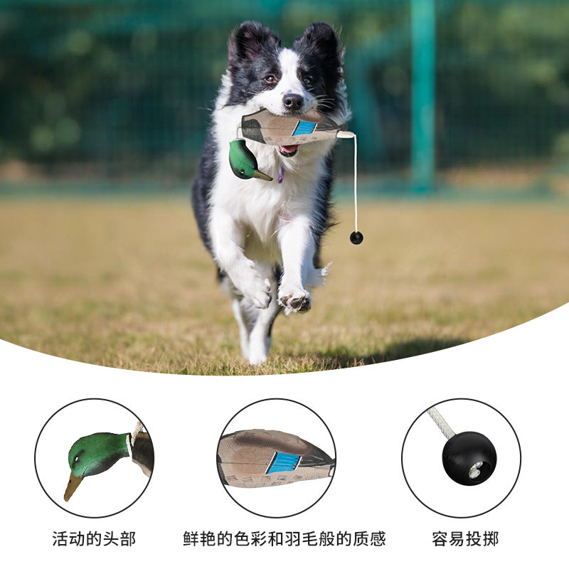 Interactive Duck Decoy Dog Training – Squeaky & Chew Resistant Retrieving Toy for Outdoor Fetch