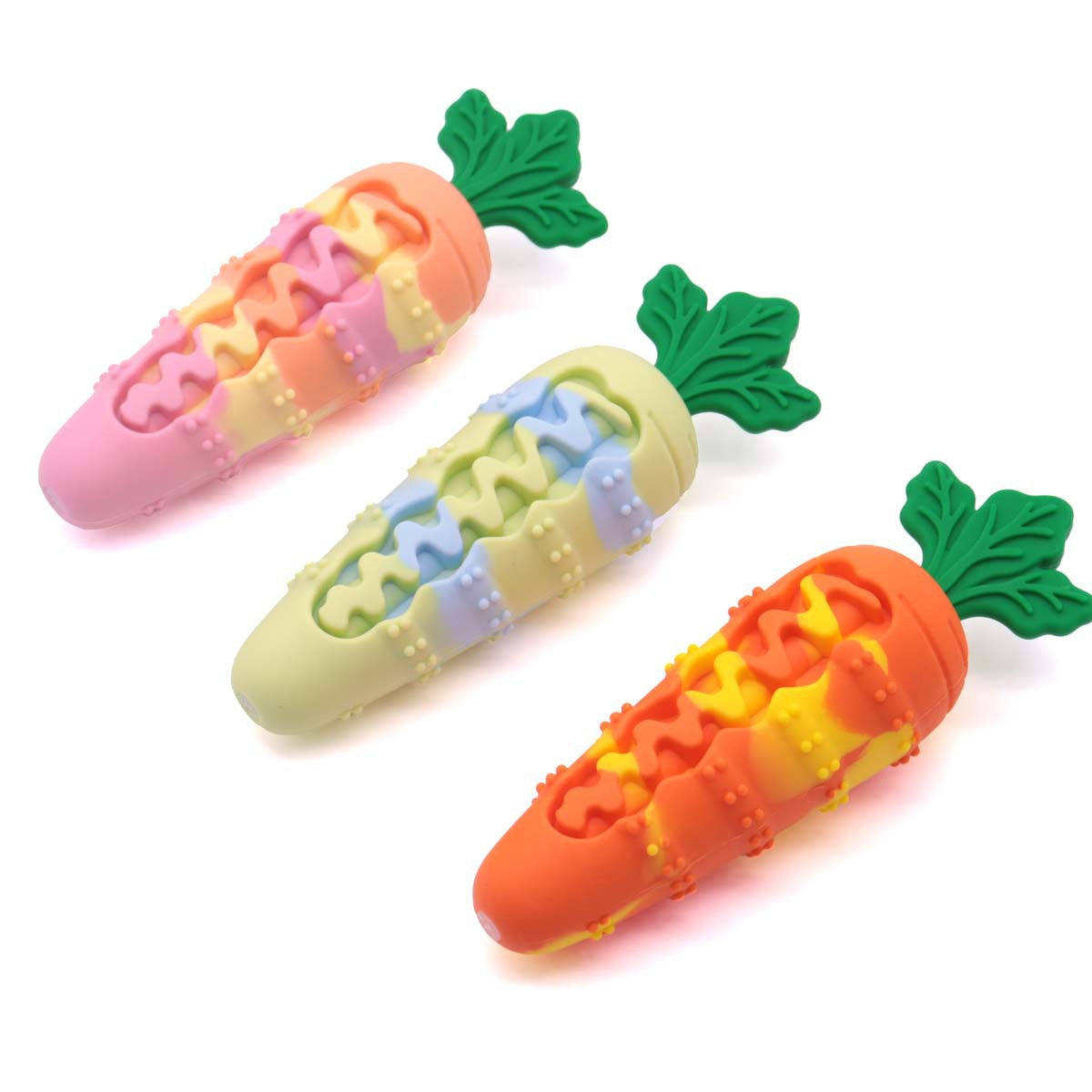 Crunch Carrot – Squeaky Silicone Dog Chew Toy for Boredom Relief & Teeth Cleaning