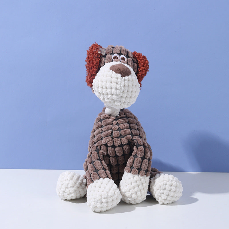 Durable Squeaky Knot Rope Dog Toy: Washable Cotton-Linen Plush with Built-in Squeaker for Interactive Play, Teeth Cleaning & Anxiety Relief (Squeaks to Attract Attention, Tough for Aggressive Chewers)