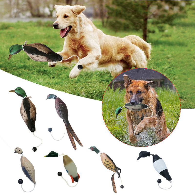 Interactive Duck Decoy Dog Training – Squeaky & Chew Resistant Retrieving Toy for Outdoor Fetch