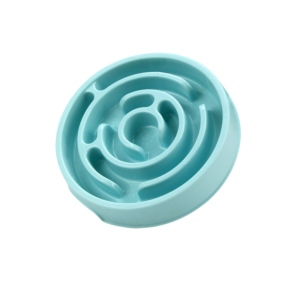 Slow Stop Bowl – Anti-Gulp Plastic Dog Feeder for Fast Eaters & Bloat Prevention