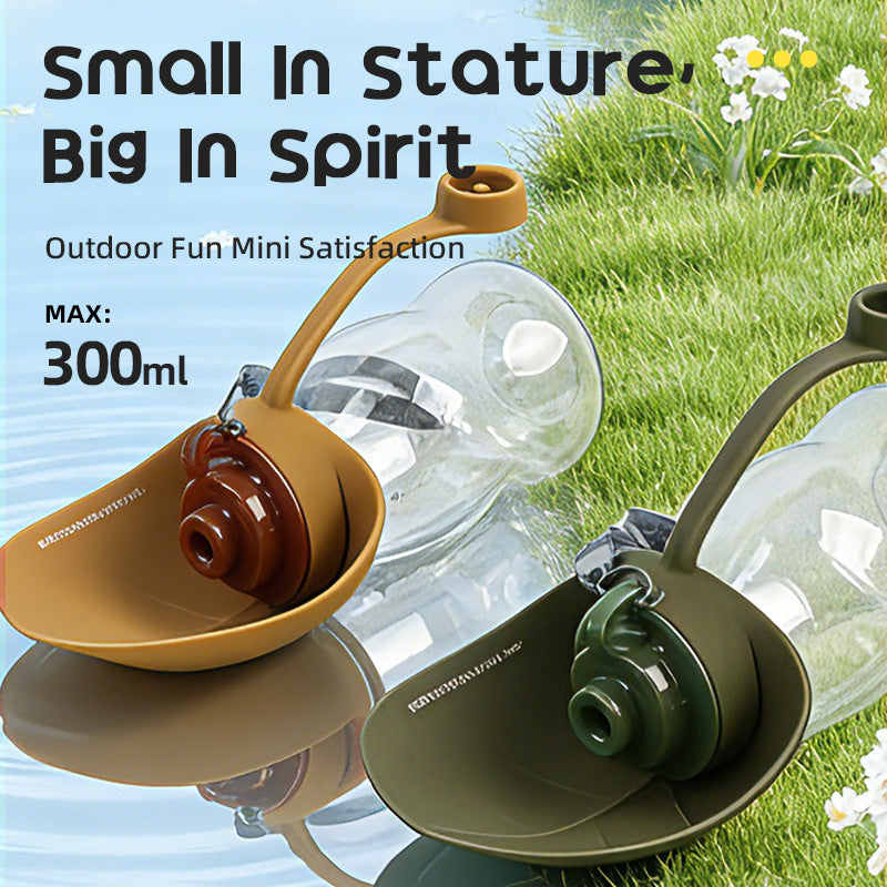 New mini pet kettle silicone outdoor drinking water bottle outdoor portable folding bowl
