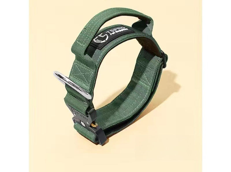 Control Handle Collar – Heavy Duty Anti-Pull Dog Collar with Titanium Steel Buckle for Large Breeds