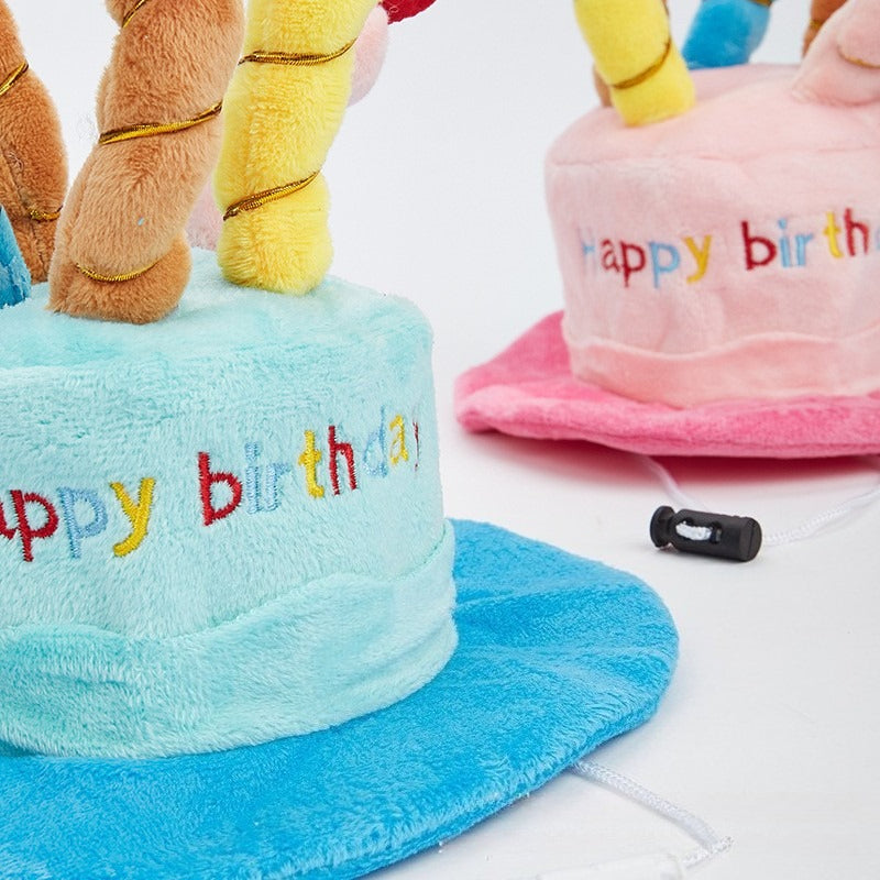 Party Paw Hat – Plush Pet Birthday & New Year Photo Prop Toy